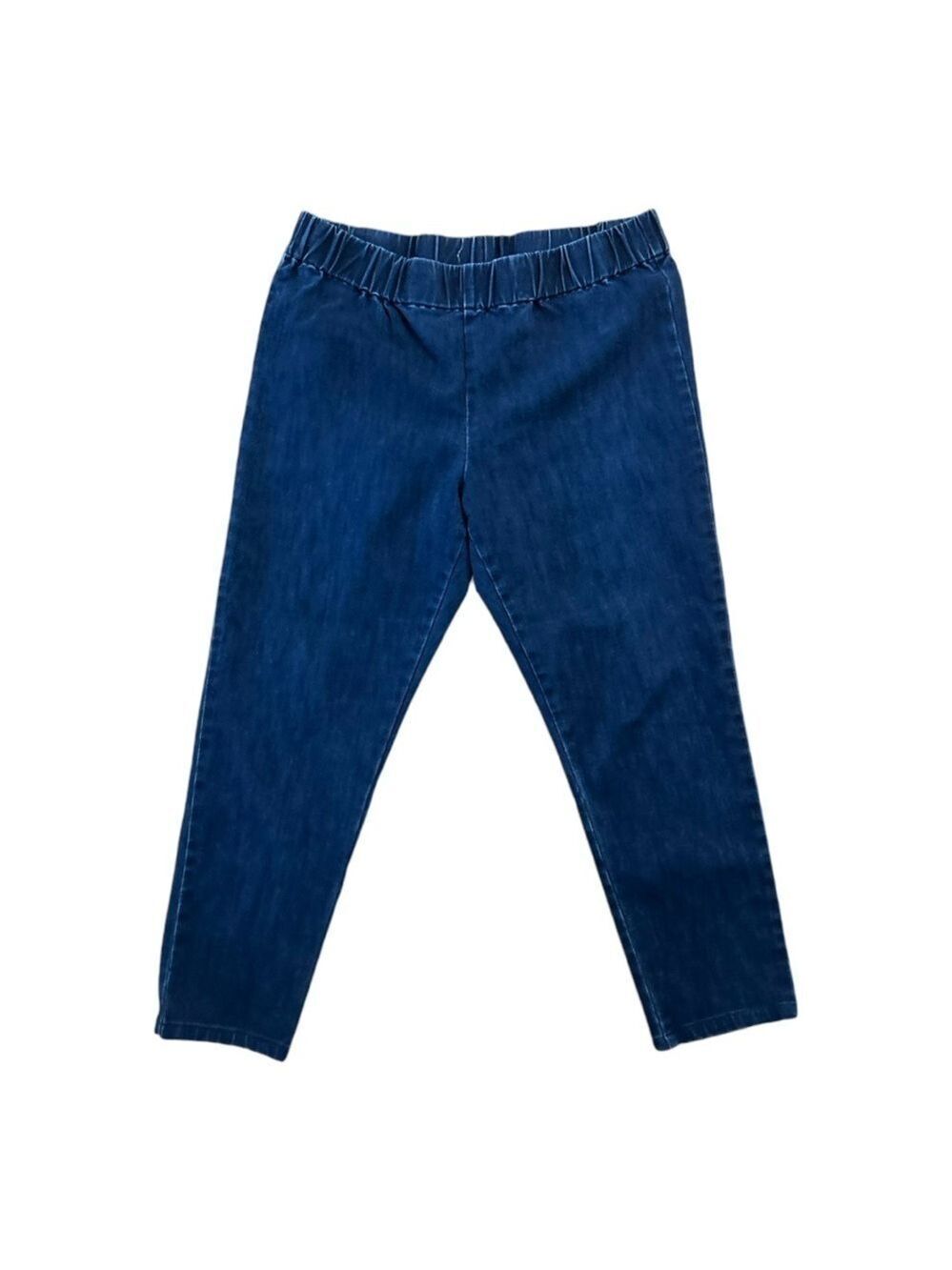 Soft Surroundings Ankle Pull On Elastic Waist Dark Wash Denim Blue Jeans Plus XL
